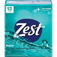 Zest Aqua Pure Cleansing Bar 12ct