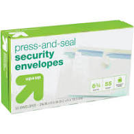 Up+Up Press+Seal Security Envelopes No.6.3/4 55ct