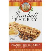 Sunbelt Bakery Peanut Butter Chocolate Chip Granola Bars 10ct