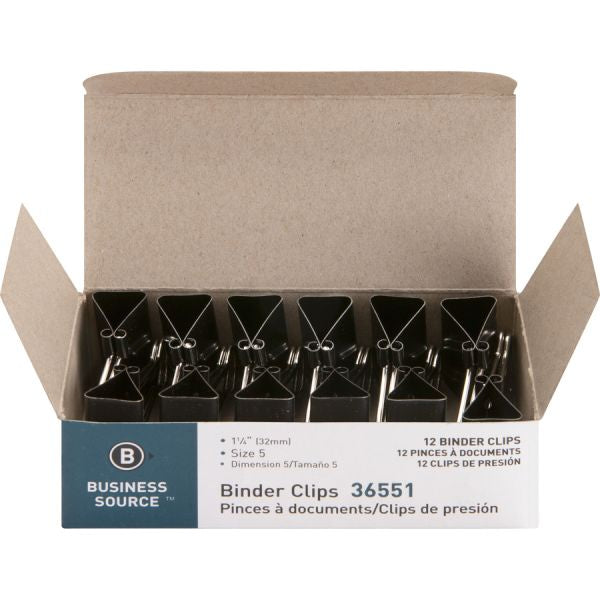 Business Source Binder Clips Medium (36551) 12pk