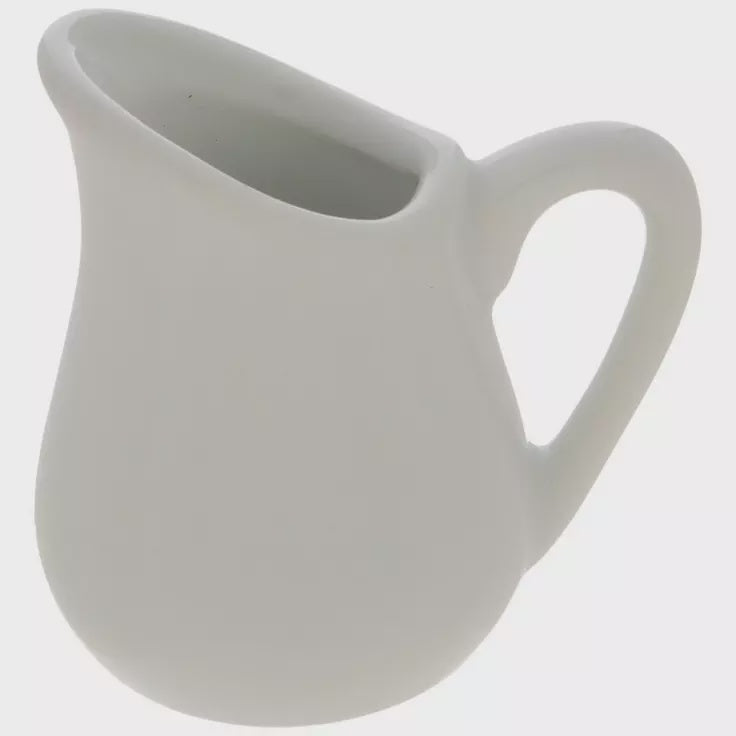 White Mini Ceramic Pitchers 3ct