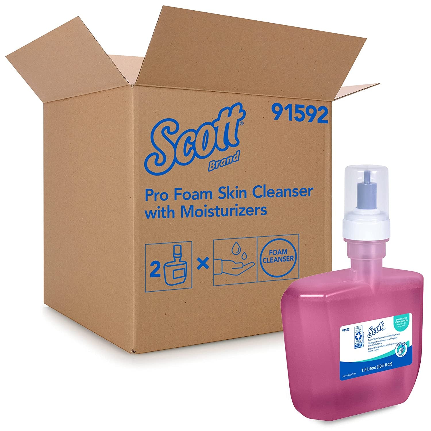 Scott Pro Pink Floral Scent Liquid Handsoap 1.2L 2ct