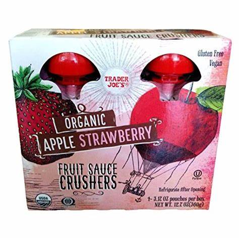 TJ Organic Apple Strawberry Fruit Sauce Crushers 4ct 12.7oz