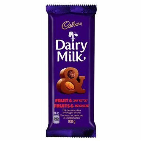 Cadbury Dairy Milk Fruit & Nut Bar 42g