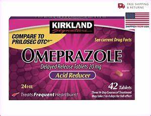 Kirkland Omeprazole Acid Reducer 20 mg 42 tablets