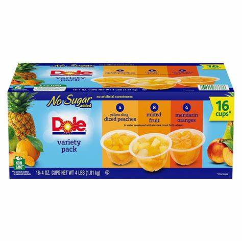 Dole Mixed Variety Fruit Cups 4oz 16ct