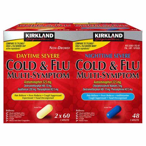 Kirkland Multi-Symptom Cold + Flu Severe Day + Night 112 + 56 Caplets